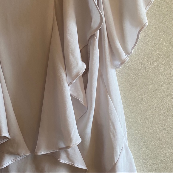 BCBG MaxAzria White Ruffled Top - Picture 3 of 4